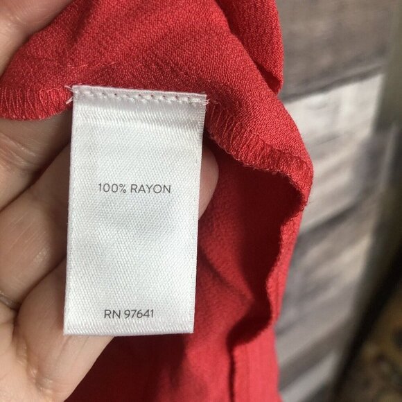 J. JILL Poppy Elliptical Open Cold Shoulder Top Blouse Medium Poppy NWT - Picture 7 of 10